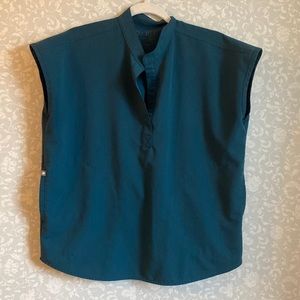 Figs Caribbean Blue Top